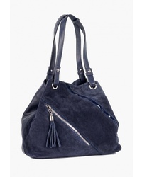 Темно-синяя замшевая большая сумка от Vita