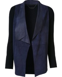Женская темно-синяя замшевая куртка от Elie Tahari