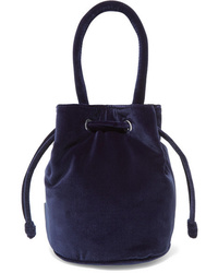 Темно-синяя замшевая сумка-мешок от Loeffler Randall