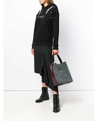 Темно-синяя замшевая сумка-мешок от Givenchy