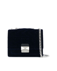 Темно-синяя замшевая сумка через плечо от Karl Lagerfeld