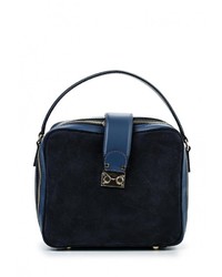 Темно-синяя замшевая сумка через плечо от Made in Italia
