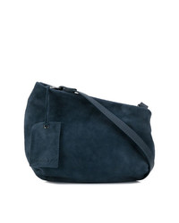 Темно-синяя замшевая сумка через плечо от Marsèll