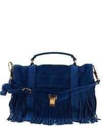 Темно-синяя замшевая сумка через плечо от Proenza Schouler