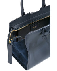 Женская темно-синяя замшевая сумка от Saint Laurent