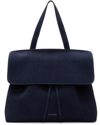 Женская темно-синяя замшевая сумка от Mansur Gavriel