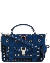 Женская темно-синяя замшевая сумка от Proenza Schouler