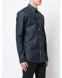 Мужская темно-синяя классическая рубашка из шамбре от Calvin Klein 205W39nyc