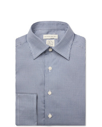 Мужская темно-синяя классическая рубашка с узором "гусиные лапки" от Etro