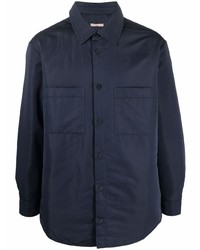 Мужская темно-синяя классическая рубашка от 12 STOREEZ
