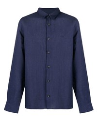 Мужская темно-синяя классическая рубашка от A.P.C.