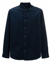 Мужская темно-синяя классическая рубашка от A.P.C.