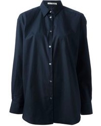 Женская темно-синяя классическая рубашка от Acne Studios