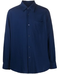 Мужская темно-синяя классическая рубашка от Ami Paris