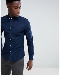 Мужская темно-синяя классическая рубашка от ASOS DESIGN