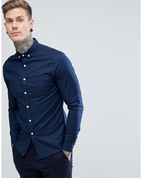 Мужская темно-синяя классическая рубашка от ASOS DESIGN