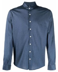 Мужская темно-синяя классическая рубашка от Barba