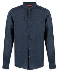 Мужская темно-синяя классическая рубашка от Barena