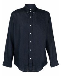 Мужская темно-синяя классическая рубашка от Bluemint