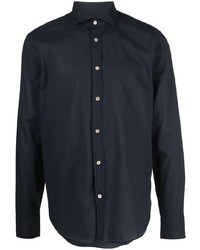 Мужская темно-синяя классическая рубашка от Boglioli