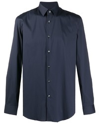 Мужская темно-синяя классическая рубашка от BOSS HUGO BOSS