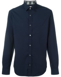 Мужская темно-синяя классическая рубашка от Burberry