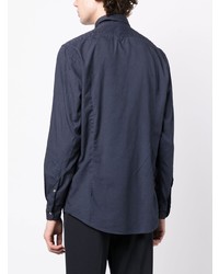 Мужская темно-синяя классическая рубашка от Massimo Alba