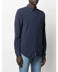 Мужская темно-синяя классическая рубашка от Closed