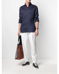 Мужская темно-синяя классическая рубашка от Xacus