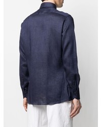 Мужская темно-синяя классическая рубашка от Xacus