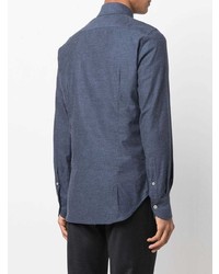 Мужская темно-синяя классическая рубашка от Canali