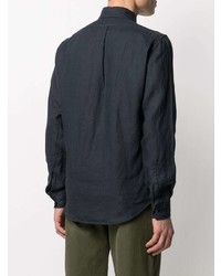 Мужская темно-синяя классическая рубашка от Aspesi