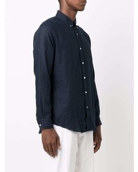 Мужская темно-синяя классическая рубашка от Bluemint