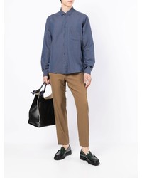 Мужская темно-синяя классическая рубашка от YMC