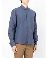 Мужская темно-синяя классическая рубашка от YMC