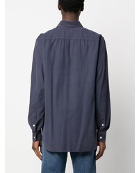 Мужская темно-синяя классическая рубашка от Doppiaa