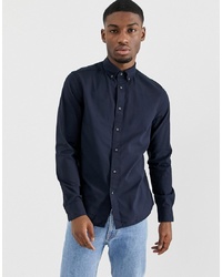 Мужская темно-синяя классическая рубашка от Calvin Klein