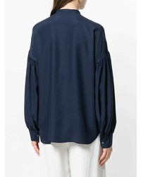 Женская темно-синяя классическая рубашка от Aspesi