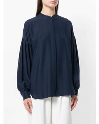 Женская темно-синяя классическая рубашка от Aspesi