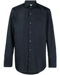Мужская темно-синяя классическая рубашка от Caruso