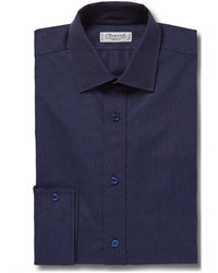 Мужская темно-синяя классическая рубашка от Charvet