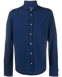 Мужская темно-синяя классическая рубашка от Circolo 1901