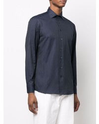 Мужская темно-синяя классическая рубашка от Etro