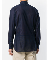 Мужская темно-синяя классическая рубашка от Barba