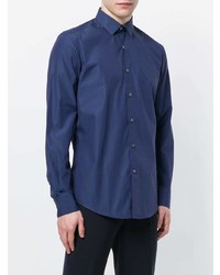 Мужская темно-синяя классическая рубашка от Lanvin