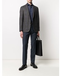 Мужская темно-синяя классическая рубашка от Xacus