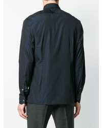 Мужская темно-синяя классическая рубашка от Lanvin