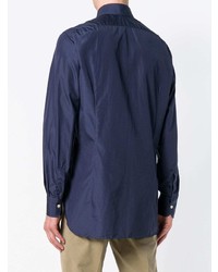 Мужская темно-синяя классическая рубашка от Kiton
