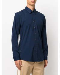 Мужская темно-синяя классическая рубашка от Gucci