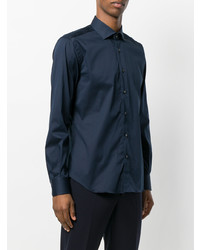 Мужская темно-синяя классическая рубашка от Xacus